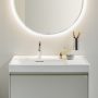 Laufen Meda porcelán mosdó 80x46 cm csaplyukkal és túlfolyóval LCC bevonattal, balos/fehér H8171164001041