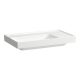 Laufen Meda porcelán mosdó 80x46 cm csaplyuk és túlfolyó nélkül LCC bevonattal, balos/fehér H8171164001121