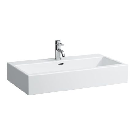 Laufen Living City kerámia mosdó 80x46 cm egy csaplyukkal és túlfolyóval, fehér H8174360001041