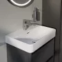 Laufen Pro X kompakt porcelán 55x38 cm mosdó csaplyukkal és túlfolyóval, fehér kivitelben