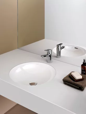 Laufen Pro alulról beépíthető kerámia mosdó 42x42 cm H8189610001091
