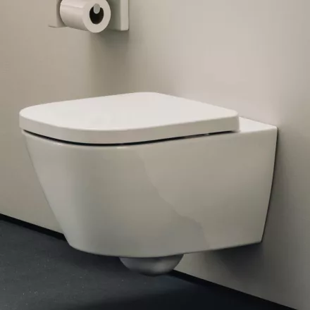 Laufen Meda perem nélküli porcelán fali WC csésze 36x54 cm, matt fehér H8201107570001