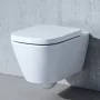 Laufen Meda perem nélküli porcelán fali WC csésze 36x54 cm, matt fehér H8201107570001