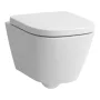 Laufen Meda kompakt perem nélküli porcelán fali WC csésze 36x49 cm, fehér H8201130000001
