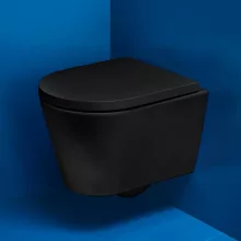   Laufen Kartell by Laufen Compact fali WC csésze mélyöblítéssel, Rimless, matt fekete H8203337160001