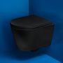 Laufen Kartell by Laufen Compact fali WC csésze mélyöblítéssel, Rimless, matt fekete H8203337160001