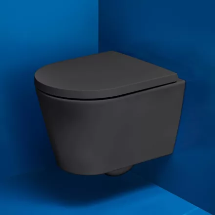 Laufen Kartell by Laufen Compact fali WC csésze mélyöblítéssel, Rimless, matt grafit H8203337580001