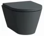 Laufen Kartell by Laufen Compact fali WC csésze mélyöblítéssel, Rimless, matt grafit H8203337580001