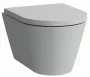Laufen Kartell by Laufen Compact fali WC csésze mélyöblítéssel, Rimless, matt szürke H8203337590001