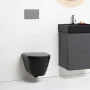 Laufen Kartell by Laufen fali WC csésze mélyöblítéssel, Rimless, matt fekete H8203377160001