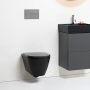 Laufen Kartell by Laufen fali WC csésze mélyöblítéssel, Rimless, matt fekete H8203377160001