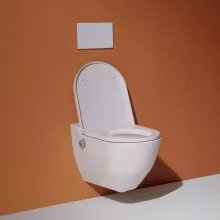   Laufen Cleaner Navia perem nélküli bidféfunkciós matt fehér WC, ülőkével H8206017570001