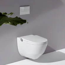   Laufen Cleanet Riva bidéfunkciós perem nélküli matt fehér WC H8206917570001