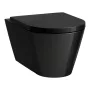 Laufen Kartell by Laufen Fali kerámia WC csésze Rimless, csendes öblítésű, fényes fekete H8213310200001