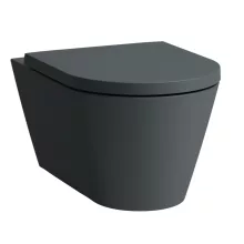   Laufen Kartell by Laufen Fali kerámia WC csésze Rimless, csendes öblítésű, matt grafit H8213317580001