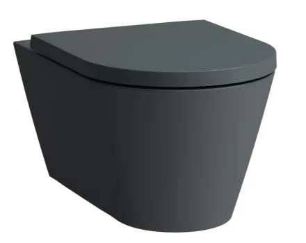 Laufen Kartell by Laufen Fali kerámia WC csésze Rimless, csendes öblítésű, matt grafit H8213317580001