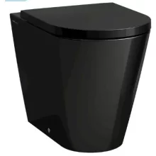   Laufen Kartell álló WC csésze öblítőperem nélkül, vario kifolyással, fényes fekete H8233370200001