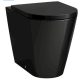 Laufen Kartell álló WC csésze öblítőperem nélkül, vario kifolyással, fényes fekete H8233370200001