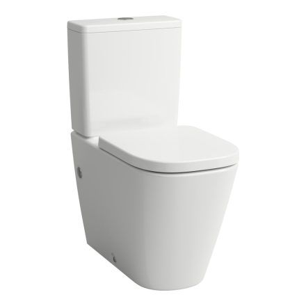 Laufen Meda porcelán peremnélküli monoblokk WC csésze 36x68 cm oldalsó vízbekötéssel, fehér H8241110002311
