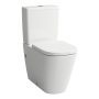 Laufen Meda porcelán peremnélküli monoblokk WC csésze 36x68 cm oldalsó vízbekötéssel, fehér H8241110002311