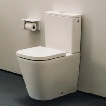   Laufen Meda öblítőperem nélküli porcelán monoblokk WC csésze 36x68 cm mélyőblítéssel, LCC bevonattal, fehér H8241114000001