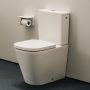 Laufen Meda öblítőperem nélküli porcelán monoblokk WC csésze 36x68 cm mélyőblítéssel, LCC bevonattal, fehér H8241114000001
