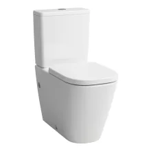  Laufen Meda porcelán peremnélküli monoblokk WC csésze 36x68 cm oldalsó vízbekötéssel, LCC bevonattal, fehér H8241114002311
