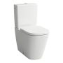 Laufen Meda öblítőperem nélküli porcelán monoblokk WC csésze 36x68 cm mélyőblítéssel, matt fehér H8241117570001