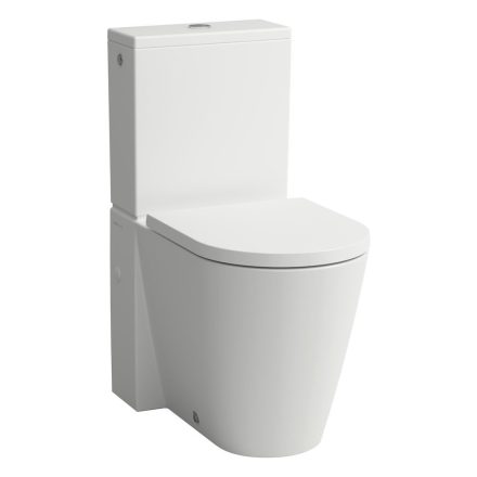 Laufen Kartell by Laufen matt fehér álló kombi WC csésze vario kifolyással és mélyöblítéssel, Rimless H8243377572311