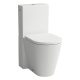 Laufen Kartell by Laufen matt fehér álló kombi WC csésze vario kifolyással és mélyöblítéssel, Rimless  H8243377572311
