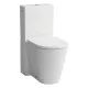 Laufen Kartell by Laufen matt fehér álló kombi WC csésze vario kifolyással és mélyöblítéssel, Rimless H8243377572311