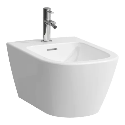 Laufen Meda porcelán fali bidé csaplyukkal, LCC bevonattal, fehér H8301104003021