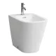 Laufen Meda falhoz illeszthető álló porcelán bidé csaplyukkal, matt fehér H8321117573021