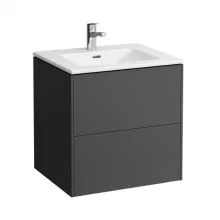   Laufen Base matt antracitszürke 2 fiókos alsószekrény 60 Pro S mosdóval H8649602661041