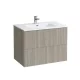 Laufen Base világos szil 2 fiókos alsószekrény 80 Pro S mosdóval H8649612621041