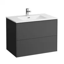   Laufen Base matt antracitszürke 2 fiókos alsószekrény 80 Pro S mosdóval H8649612661041
