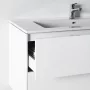 Laufen Base fényes fehér alsószekrény Slim mosdóval 99x49,2x59 cm kettő fiókkal H8649622611041