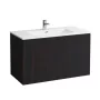 Laufen Base sötét szil alsószekrény Slim mosdóval 99x49,2x59 cm kettő fiókkal H8649622631041