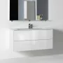 Laufen Base matt fehér alsószekrény Slim mosdóval 119,2x49,2x59 cm kettő fiókkal H8649632601041