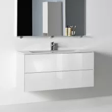   Laufen Base fényes fehér alsószekrény Slim mosdóval 119,2x49,2x59 cm kettő fiókkal H8649632611041