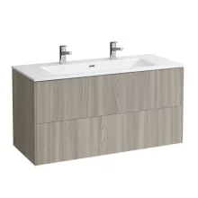   Laufen Base világos szil alsószekrény Slim mosdóval 119,2x49,2x59 cm kettő fiókkal H8649632621071