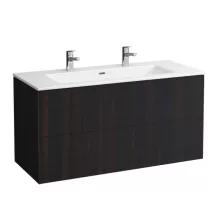   Laufen Base sötét szil alsószekrény Slim mosdóval 119,2x49,2x59 cm kettő fiókkal H8649632631071