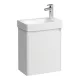 Laufen Pro X 1 ajtós fali alsószekrény porcelán kézmosóval 48x60 cm, jobbos/fényes fehér