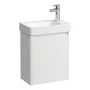 Laufen Pro X 1 ajtós fali alsószekrény porcelán kézmosóval 48x60 cm, jobbos/fényes fehér
