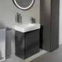 Laufen Pro X 1 ajtós fali alsószekrény porcelán kézmosóval 48x60 cm, jobbos/fényes fehér