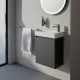 Laufen Pro X 1 ajtós fali alsószekrény porcelán kézmosóval 48x60 cm, jobbos/szürke kivitelben