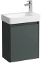 Laufen Pro X 1 ajtós fali alsószekrény porcelán kézmosóval 48x60 cm, jobbos/szürke kivitelben