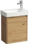 Laufen Pro X 1 ajtós fali alsószekrény porcelán kézmosóval 48x60 cm, jobbos/vad tölgy kivitelben