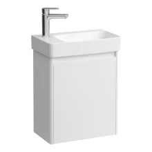 Laufen Pro X 1 ajtós fali alsószekrény kerámia kézmosóval 48x60 cm, fényes fehér kivitelben.
