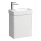 Laufen Pro X 1 ajtós fali alsószekrény kerámia kézmosóval 48x60 cm, fényes fehér kivitelben.